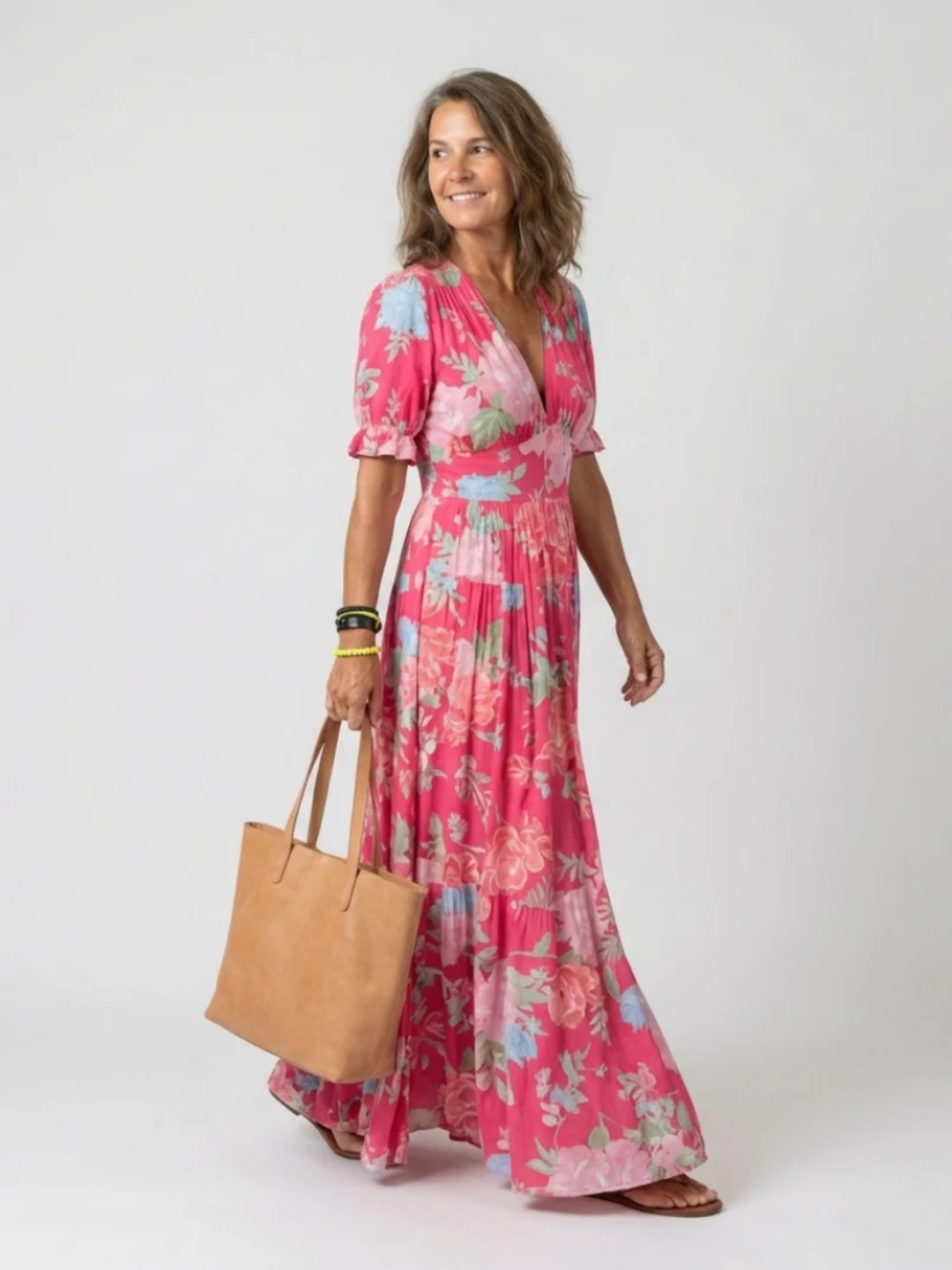 Women's Floral Midi Dress for Summer Events Casual Everyday Wear