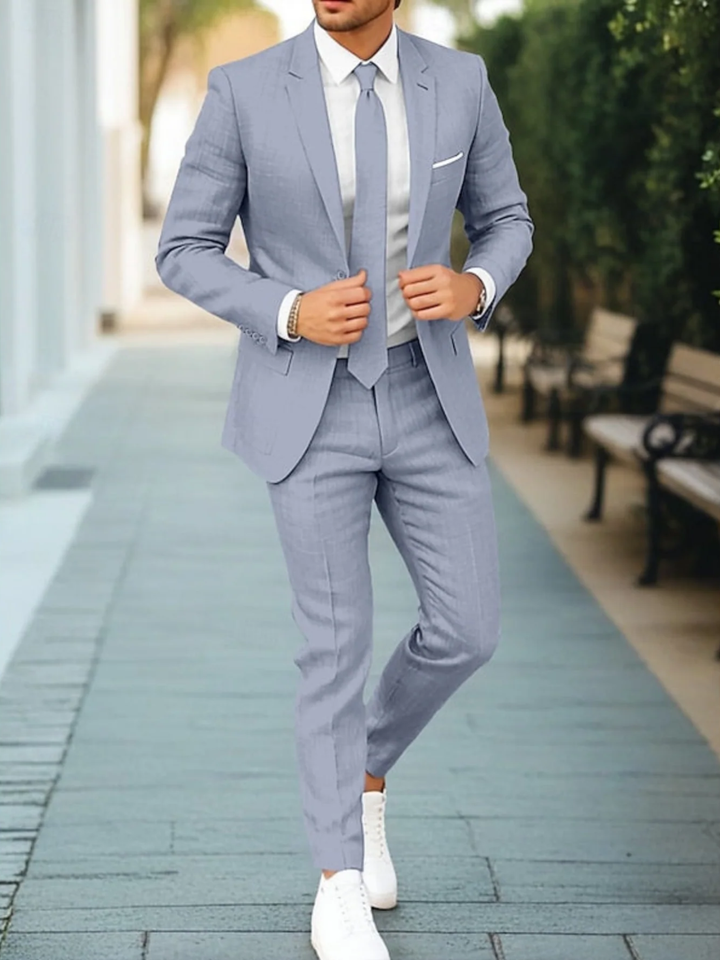 Men's Casual 2 Piece Suit Slim Fit for Everyday Smart Wear
