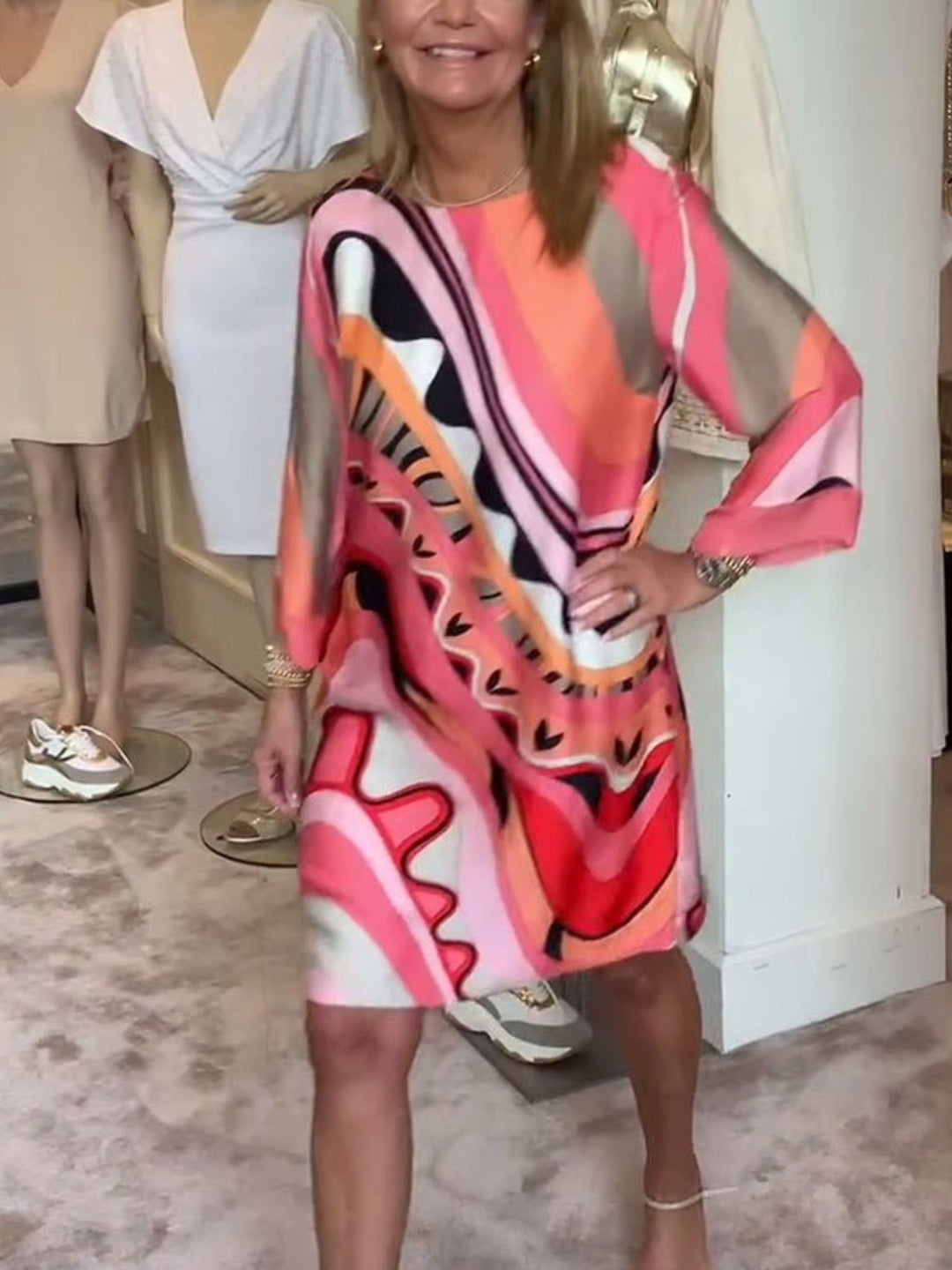 Elegant Midi Dress for Women Lightweight Summer Outfit