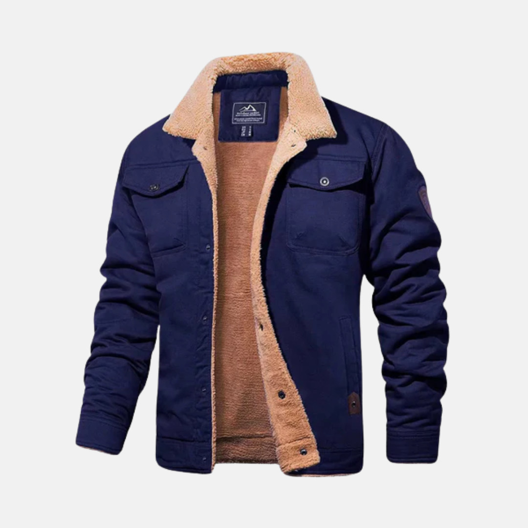 Aurevien | Men’s Fleece-Collar Jacket – Ivy League Heritage