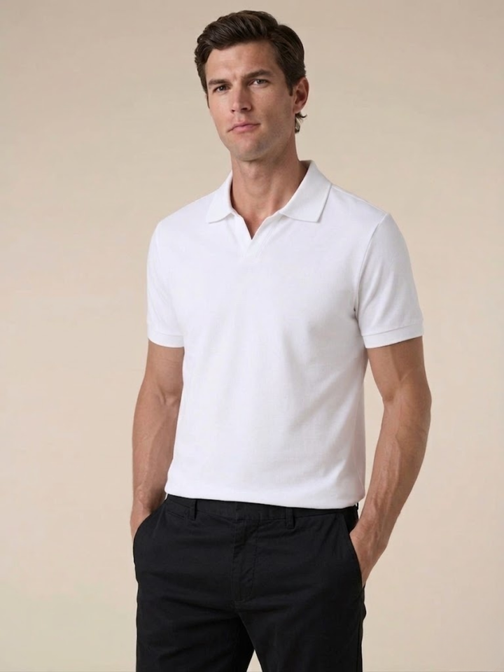 Men’s Short Sleeve Polo Soft Knit Comfortable Casual Wear