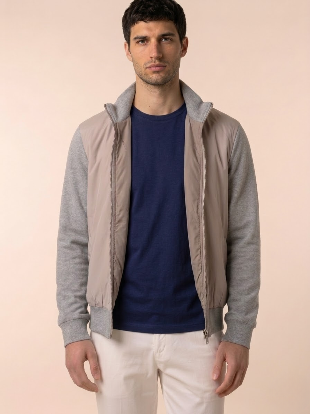 Men's Lightweight Summer Bomber Jacket Casual Cotton Zip Front