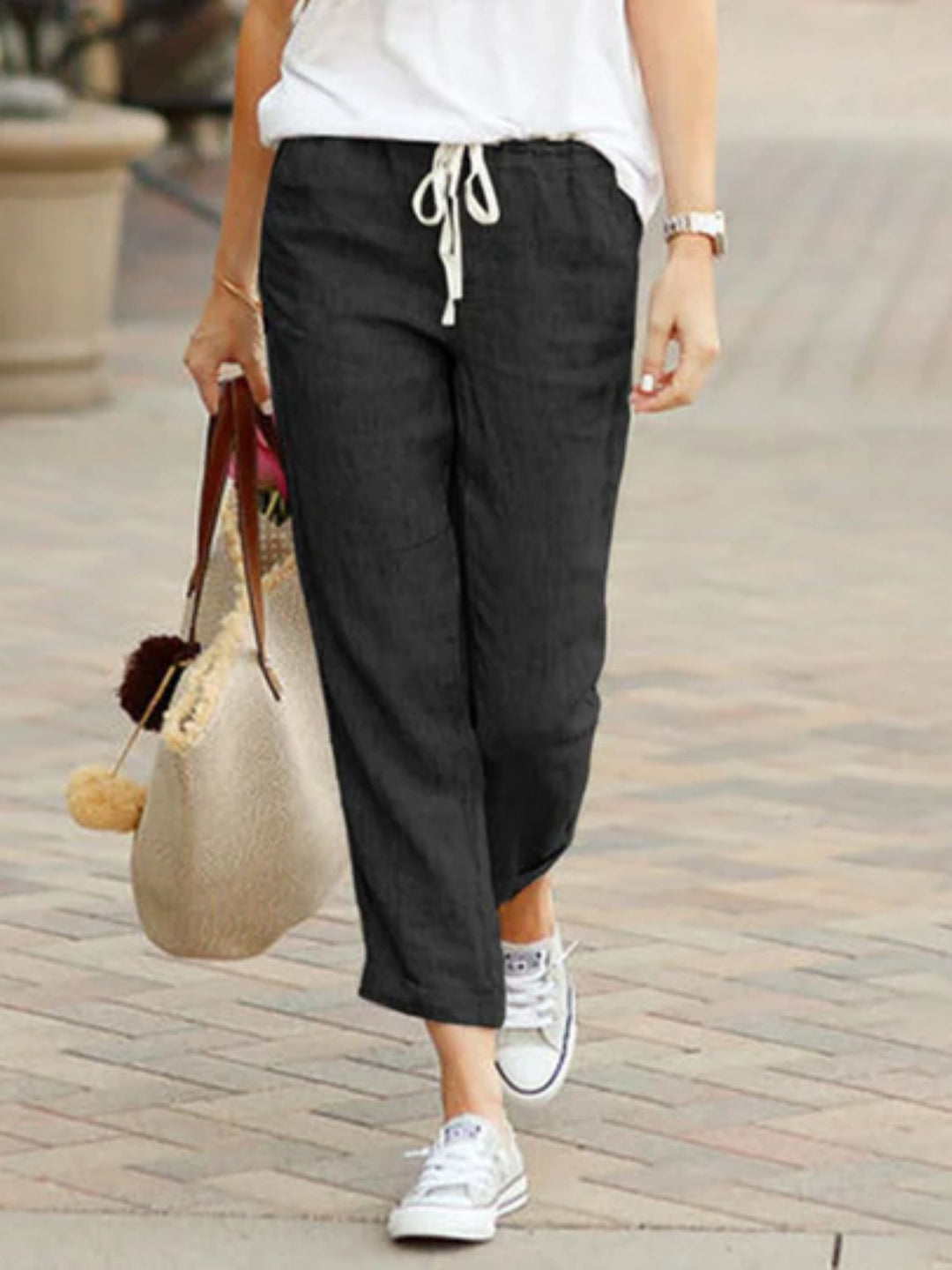 Women’s Lounge Pants Loose Fit Cotton Linen Comfortable All Day