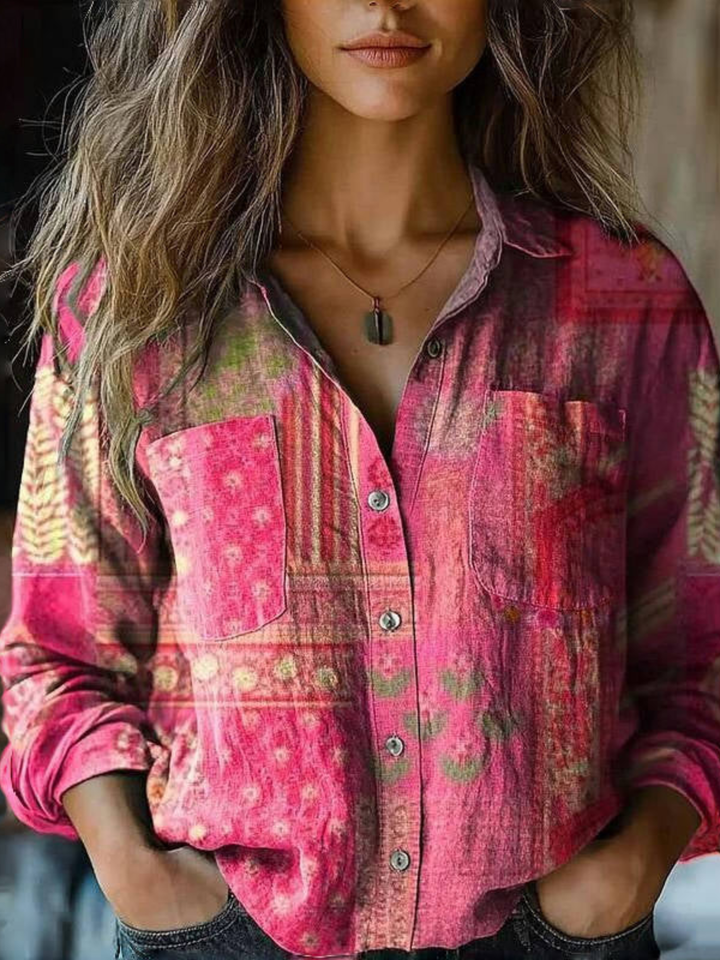Damska boho bluzka bawełniana lekka wiosna lato elegancka