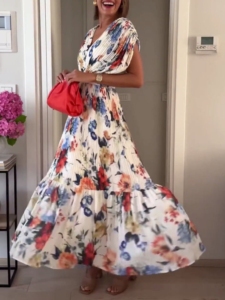 Women’s Elegant Printed Dress Flowy Casual Day Look
