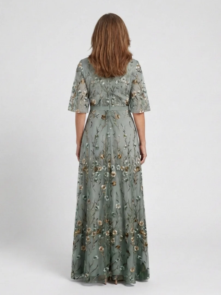 Women’s Floral Maxi Dress V-Neck Summer Vacation Dress