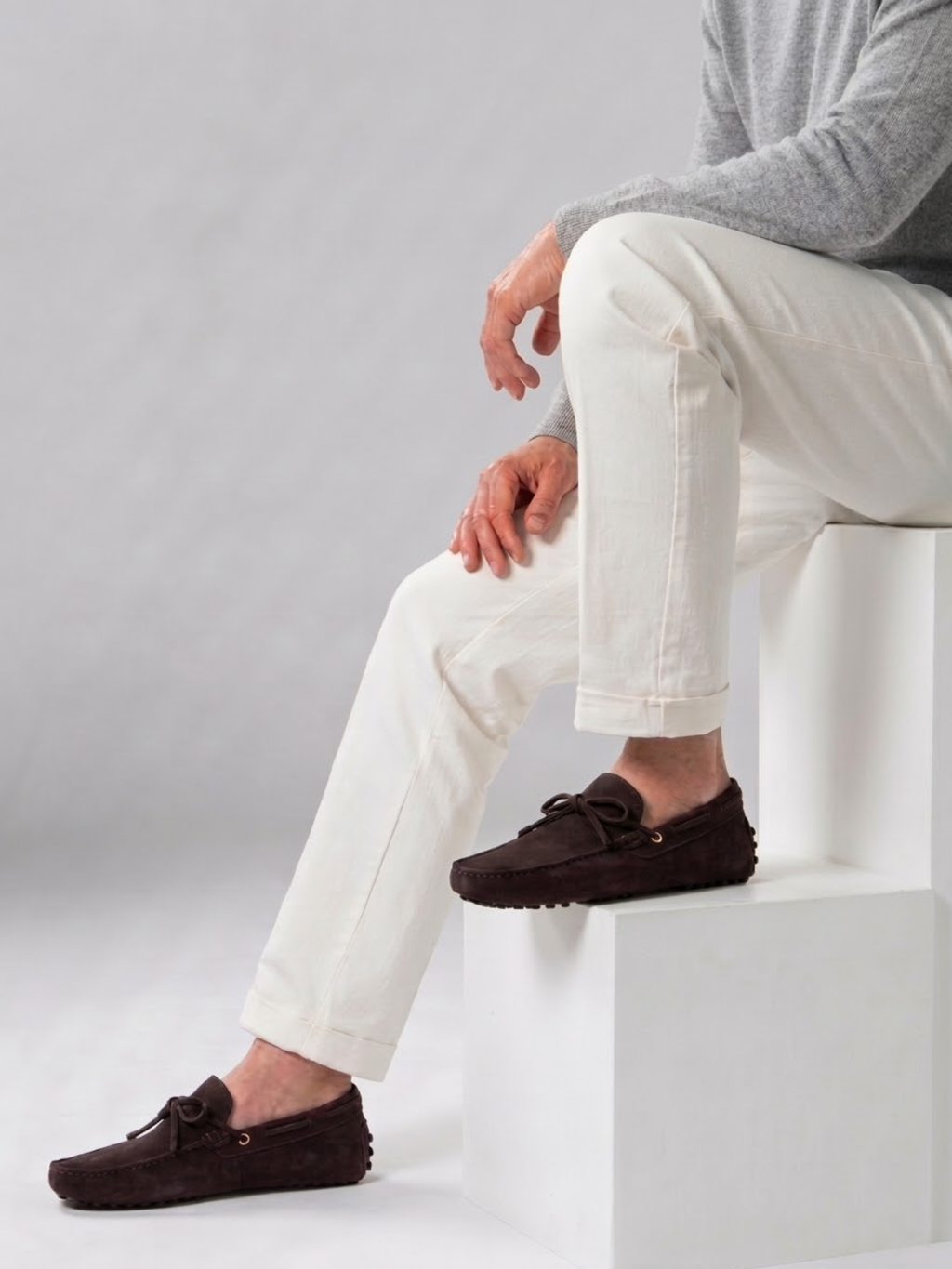 Men’s Suede Driving Shoes Soft Sole Comfortable Slip-On