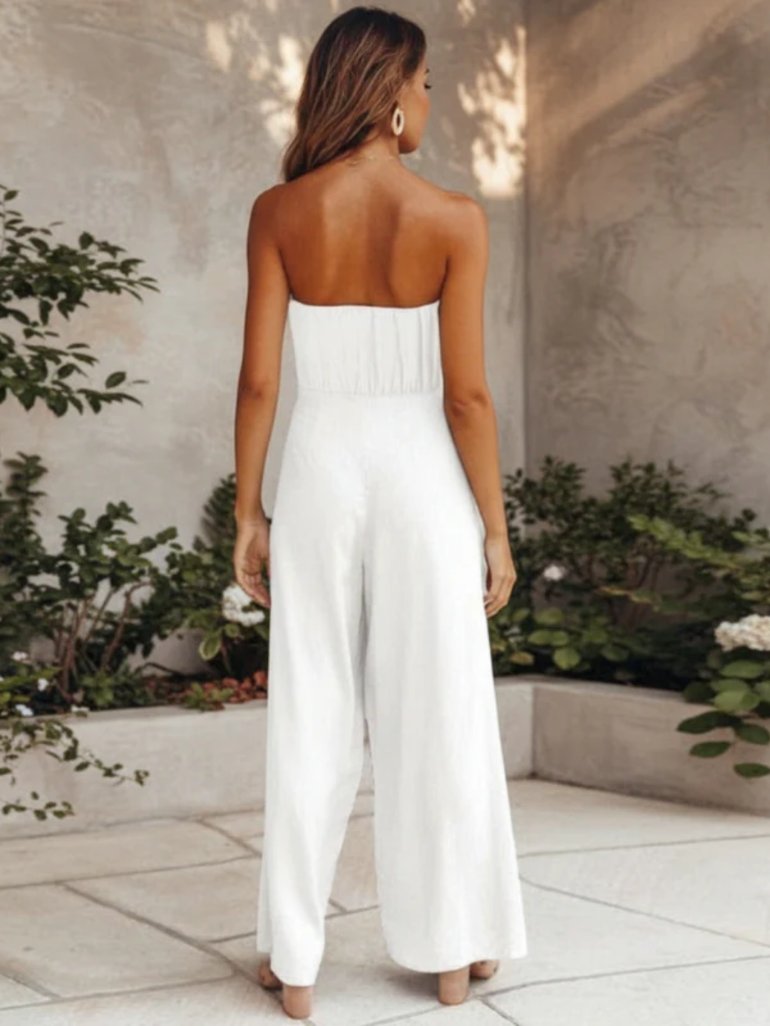 Women’s Backless Wide Leg Jumpsuit Breathable Summer Vacation Wear