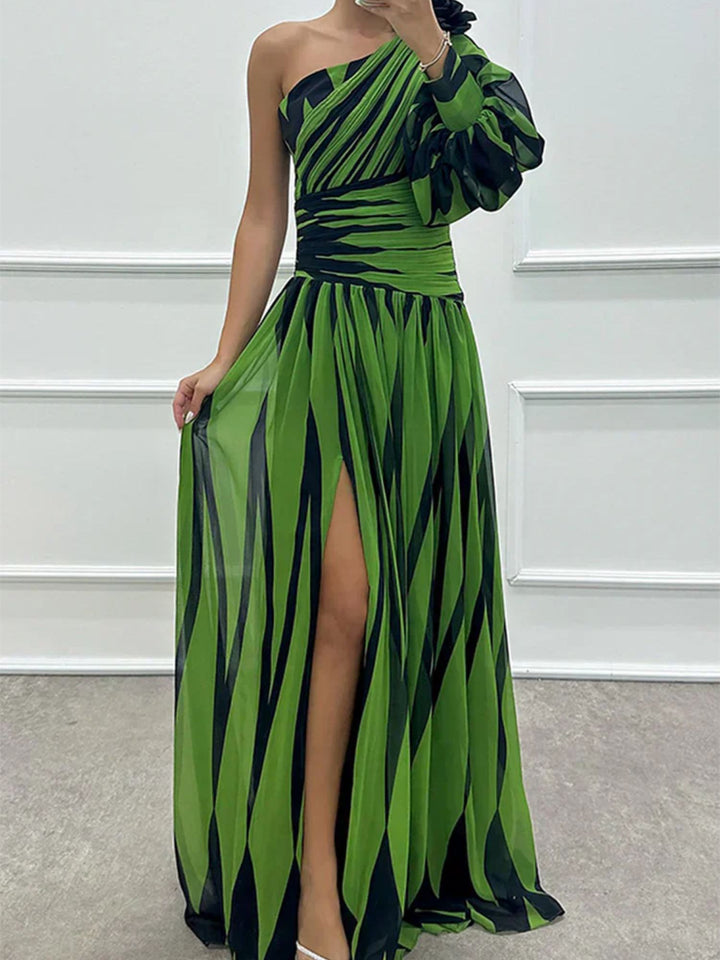 One-Shoulder Maxi Dress for Summer Events Elegant Evening Style