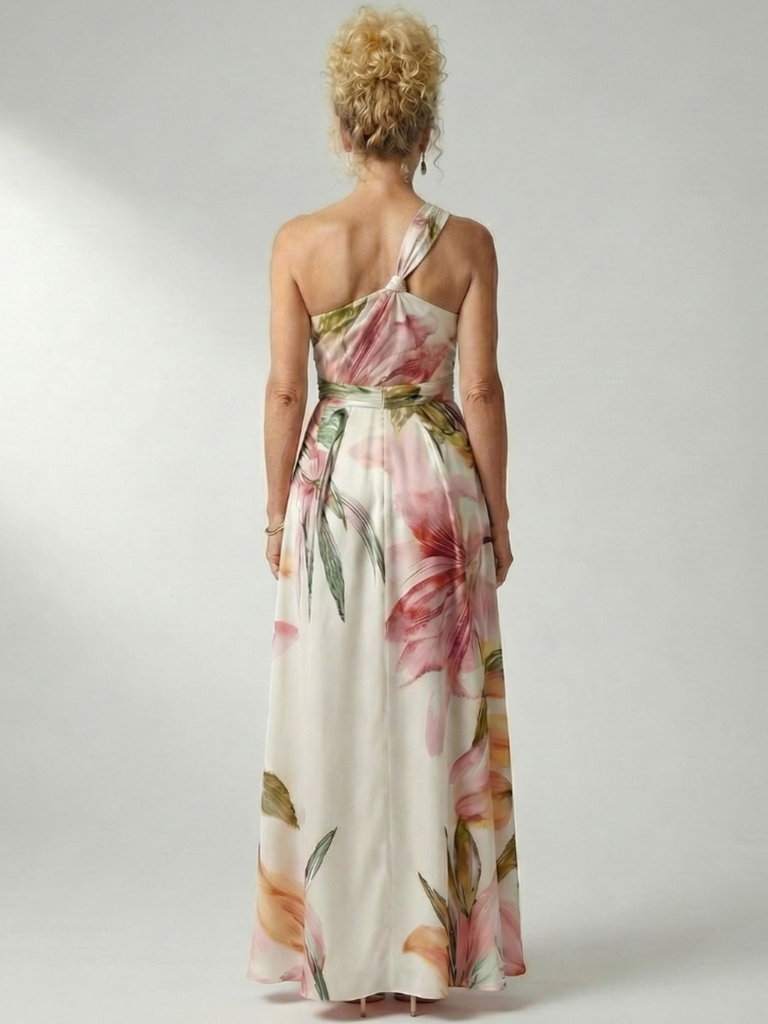 Floral Halter Dress Women Elegant Casual Day Outfit Style
