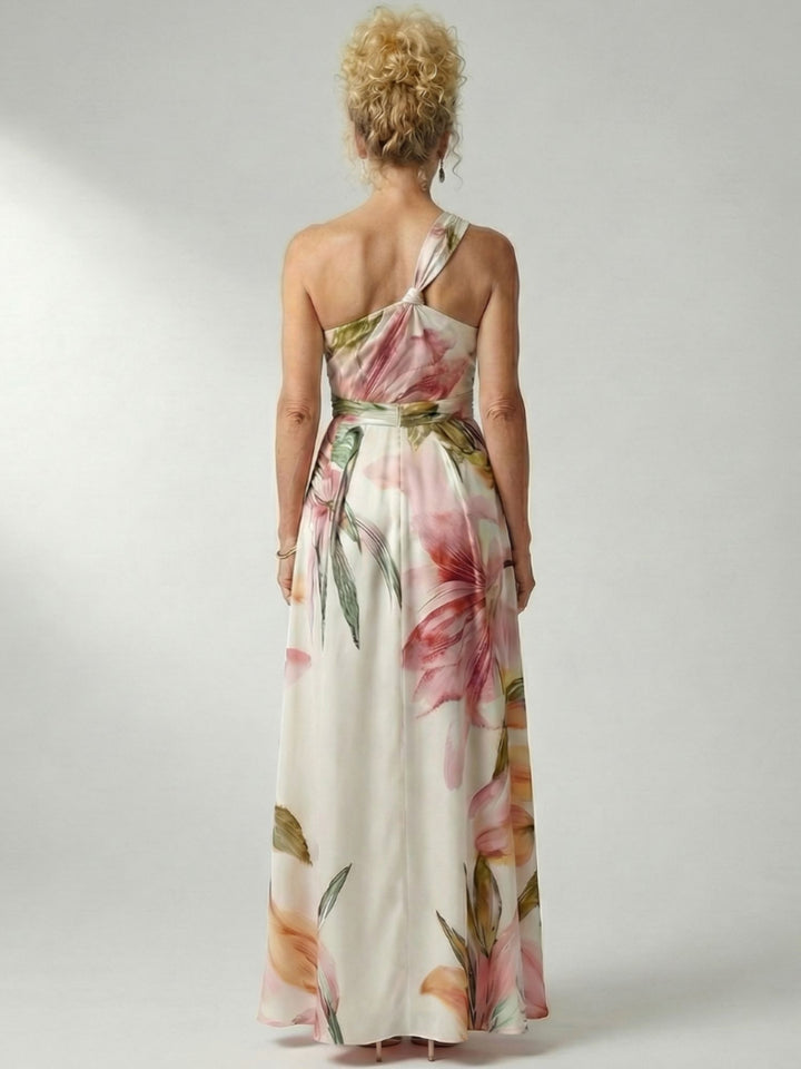 Floral Halter Dress Women Elegant Casual Day Outfit Style