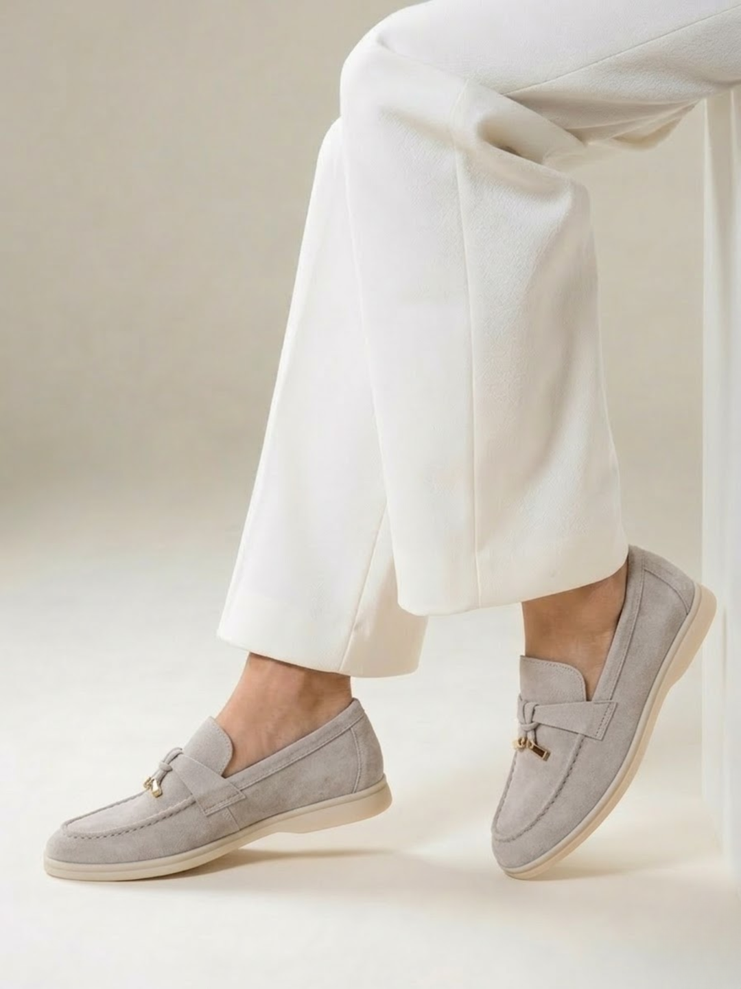 Women’s Suede Loafers Comfortable Slip-On Everyday Flats