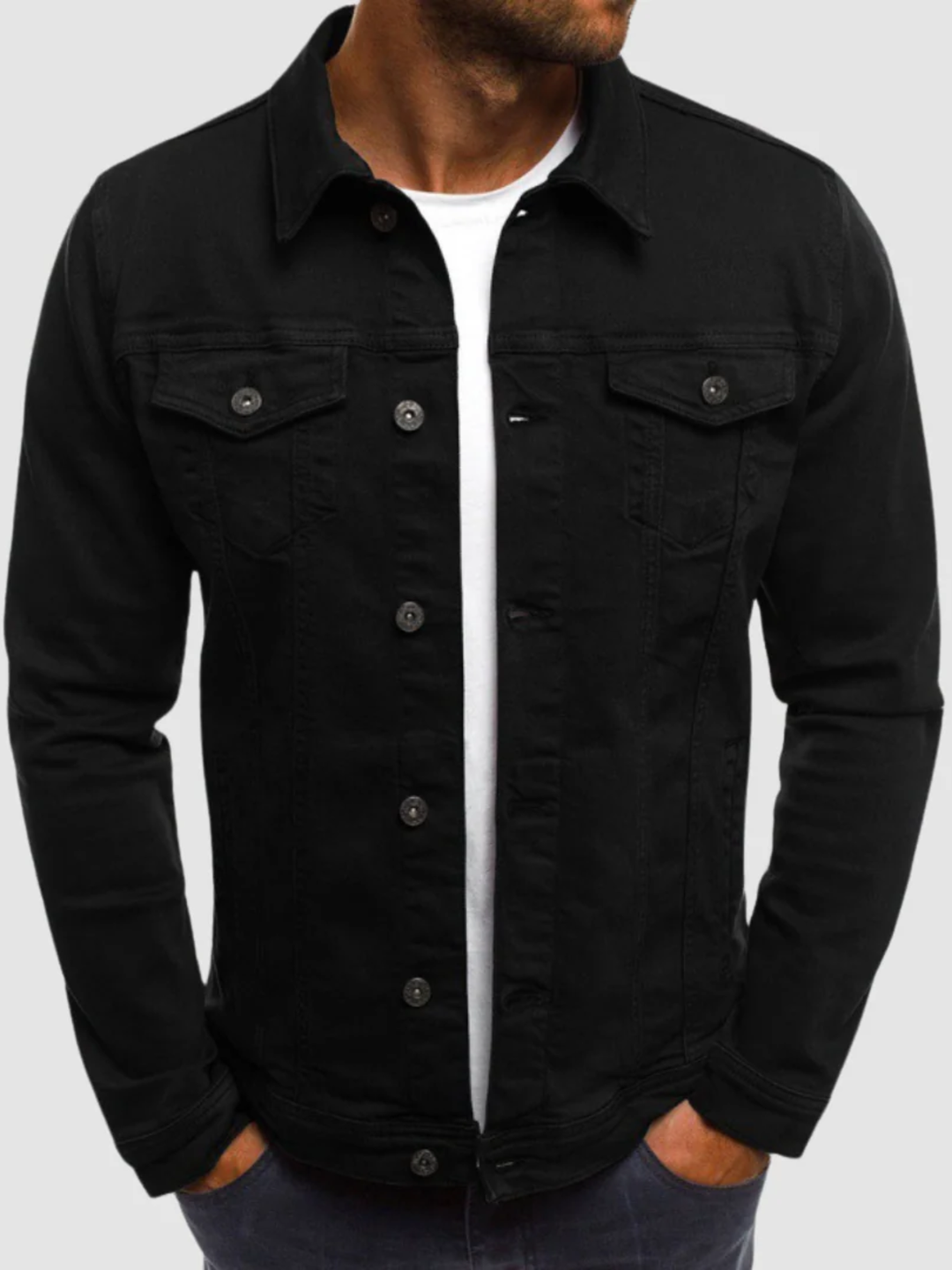 Men’s cotton jacket slim fit for everyday casual wear