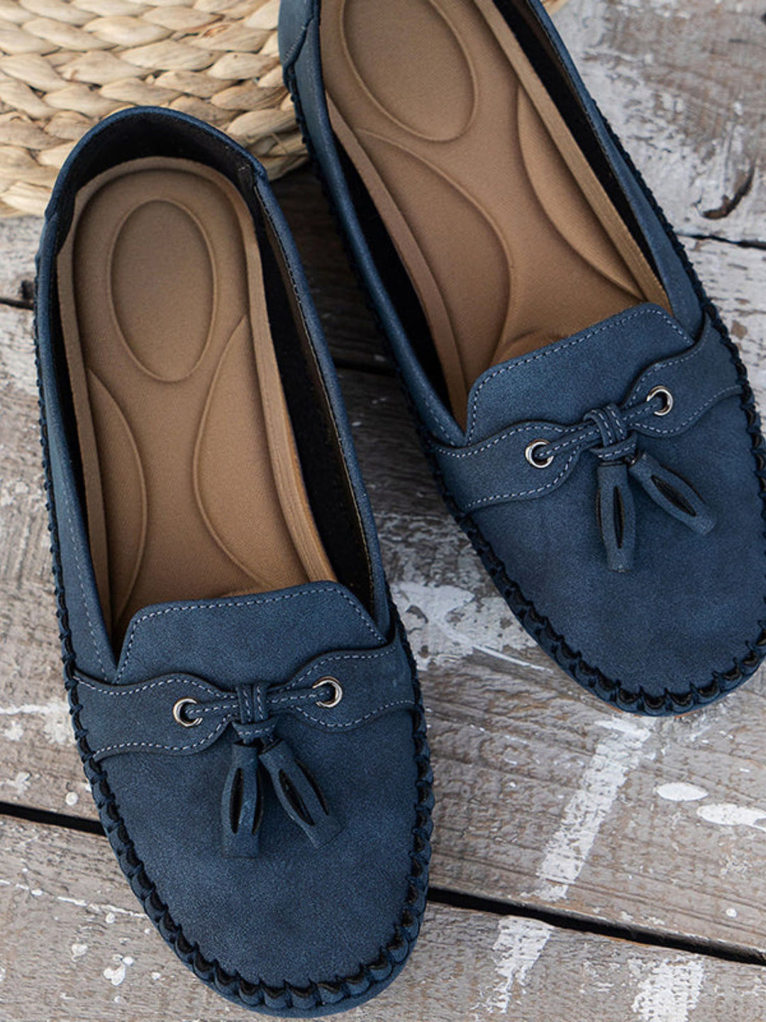 Women’s Vegan Leather Loafers Cushioned Support Work Casual Wear