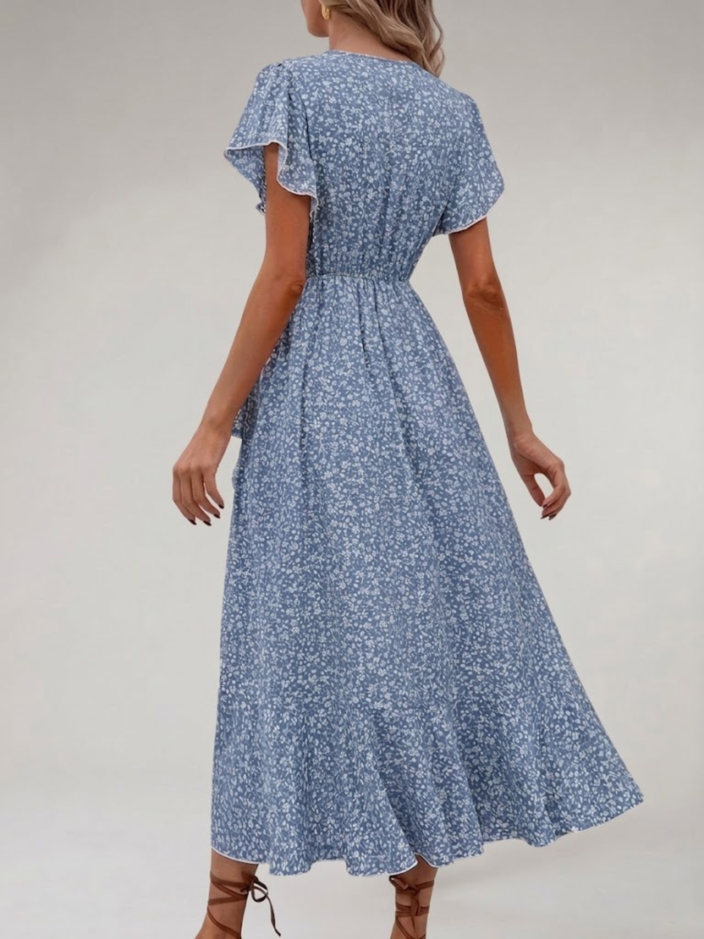 Women’s Short Sleeve Midi Dress Elegant Fit Everyday Use