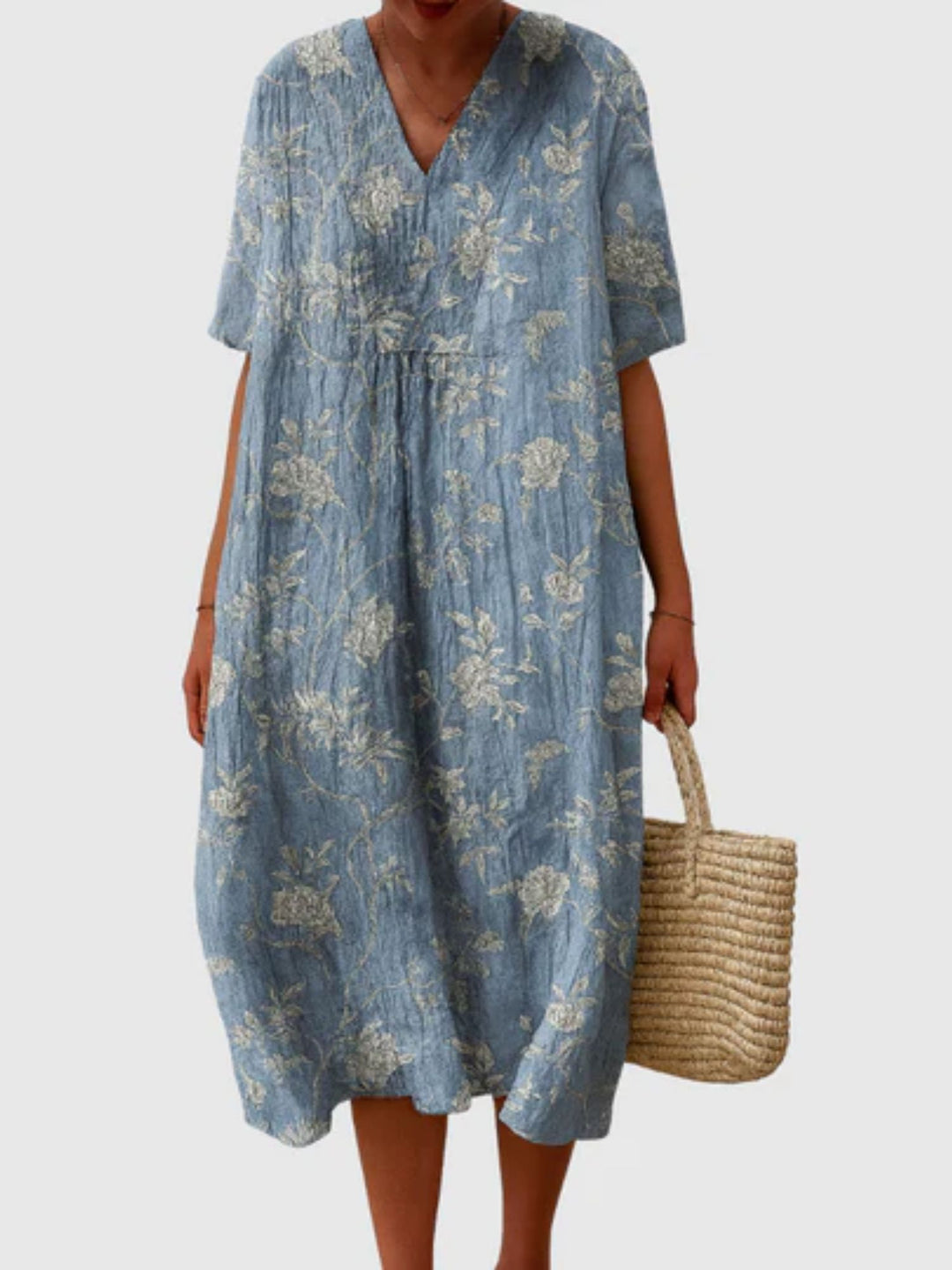 Women’s Floral Midi Dress Lightweight Vacation Outfit