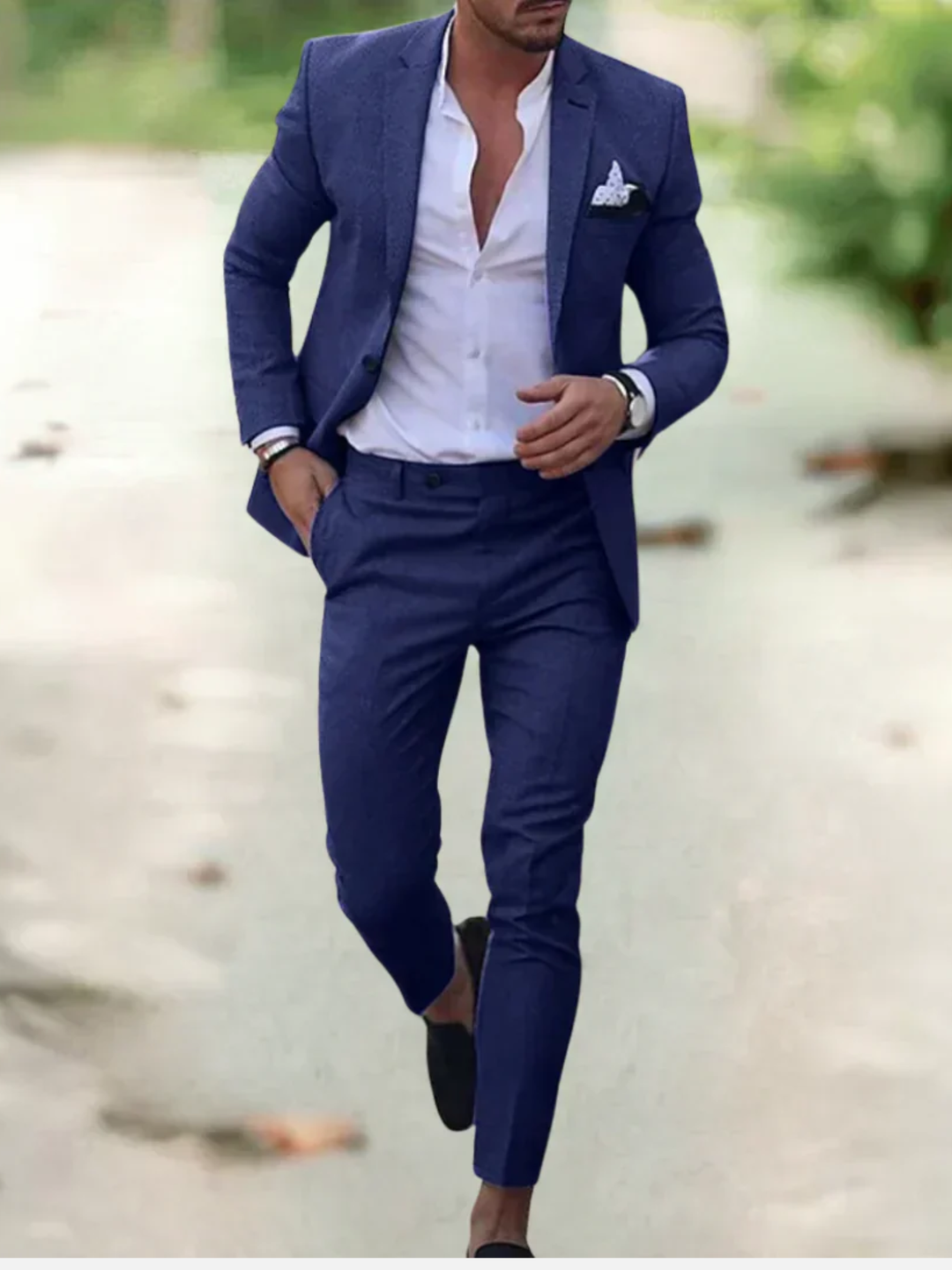 Men's summer suit lightweight breathable for weddings and events