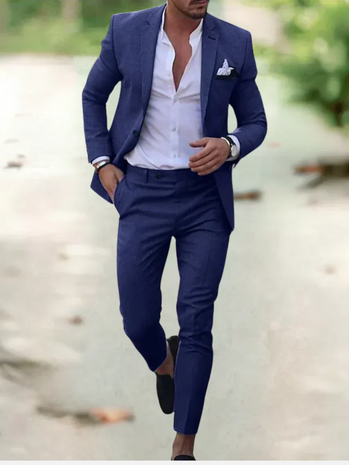 Men's summer suit lightweight breathable for weddings and events
