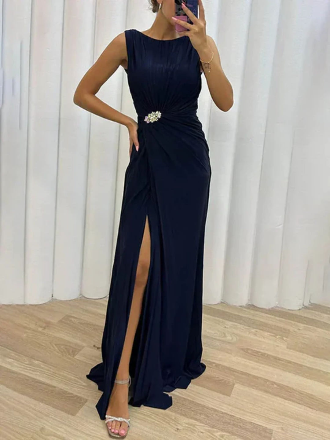 Women’s Elegant Maxi Dress Slim Fit Formal Wedding Guest Outfit