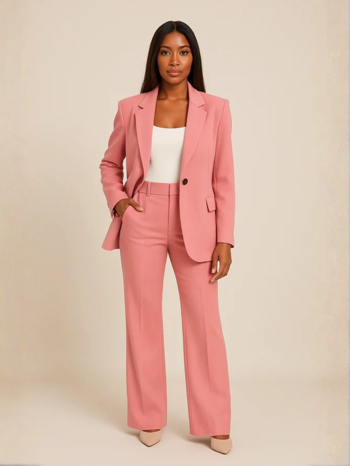 Women's tailored pants suit for work blazer and trousers set