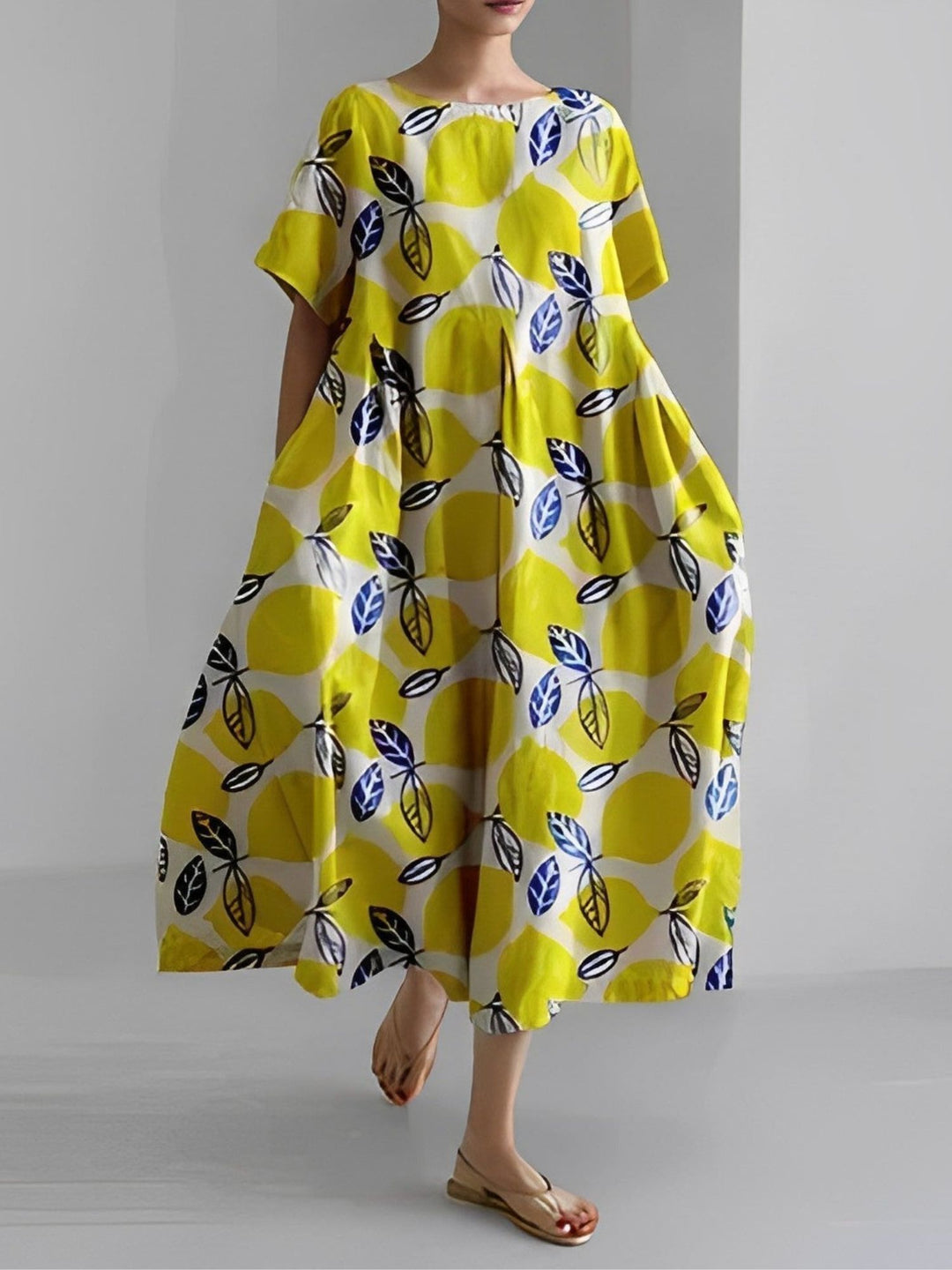 Women’s Floral Summer Dress Lightweight Casual Fit Midi