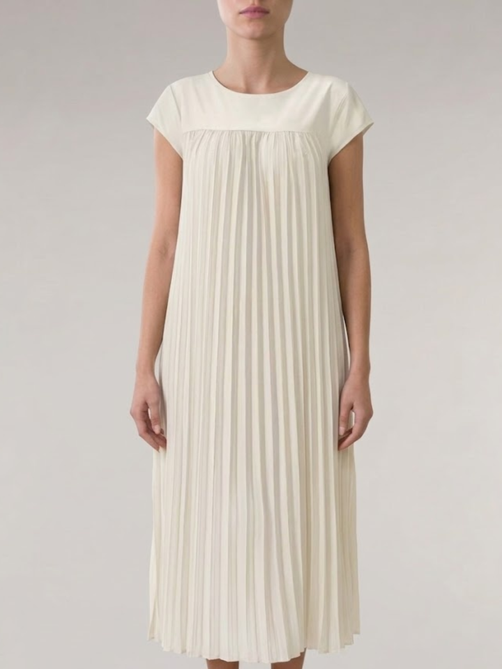 Women’s Midi Sundress A-Line Pleated Lightweight Summer Dress