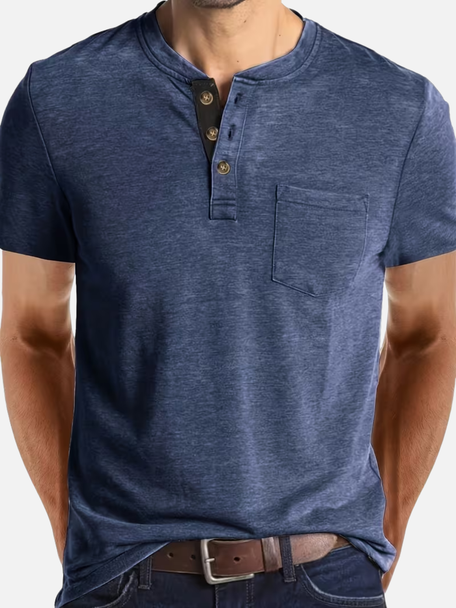 Men's Cotton Crew Neck T-Shirt for Summer Casual Everyday Wear