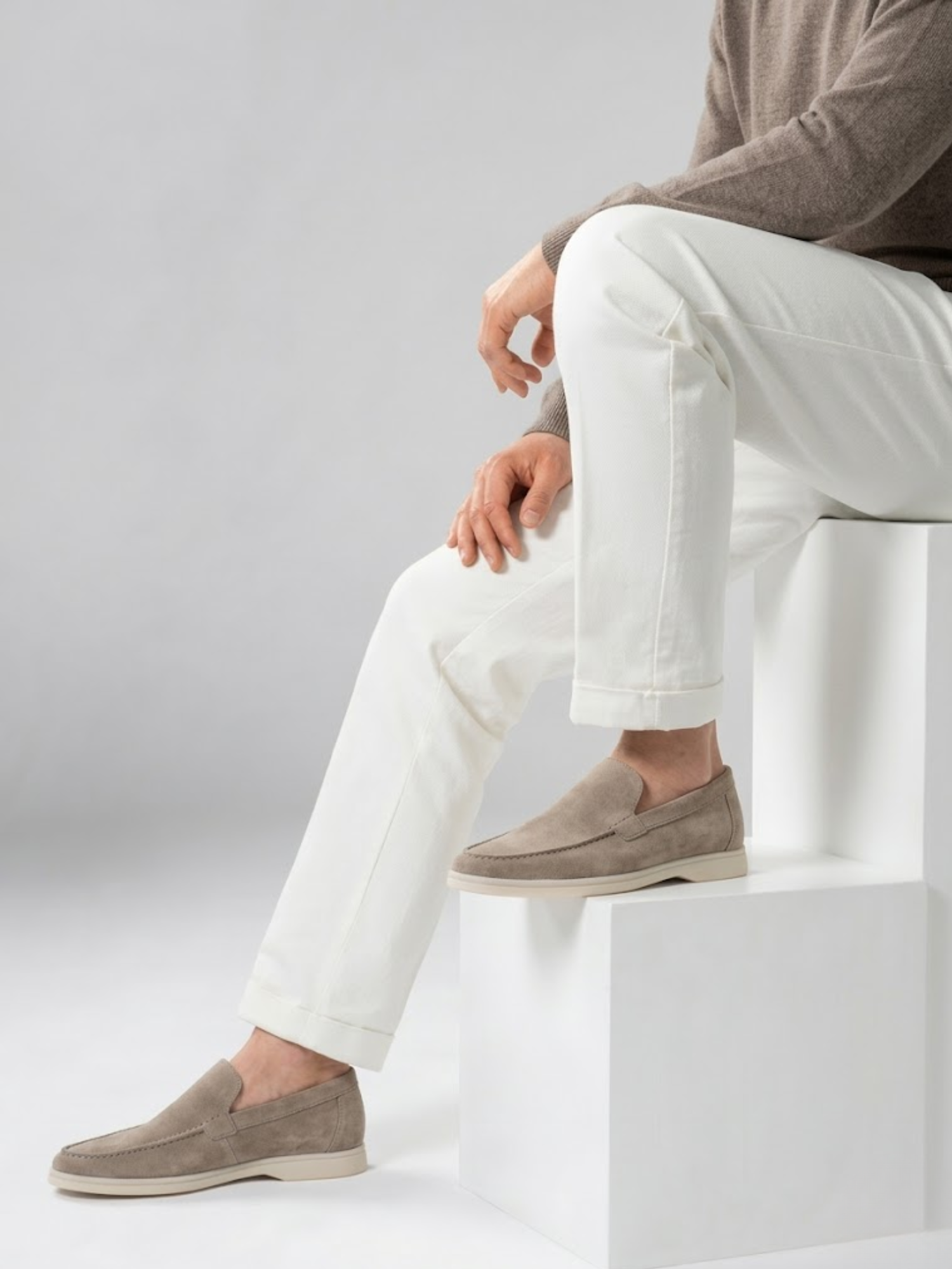 Men’s Suede Slip-On Loafers – Comfortable Luxury Summer Shoes