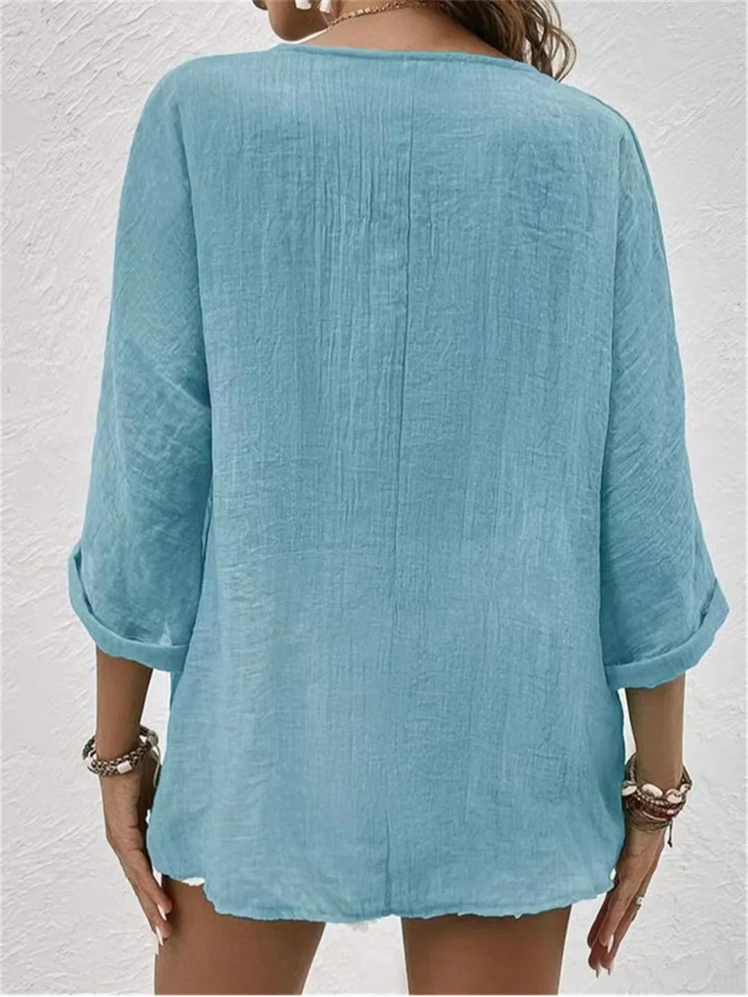 Top Minimalist Oversized Blouse for Casual Coastal Style