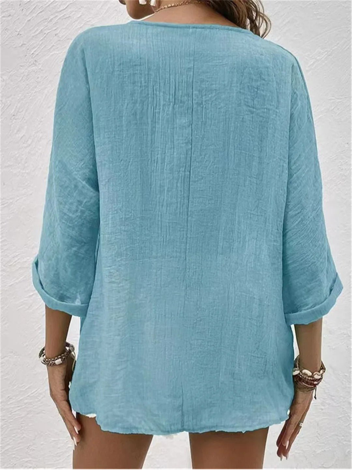 Top Minimalist Oversized Blouse for Casual Coastal Style