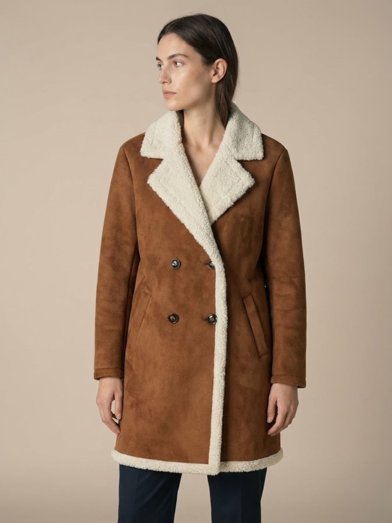 Aurevien | Women’s Tailored Double-Breasted Wool Coat