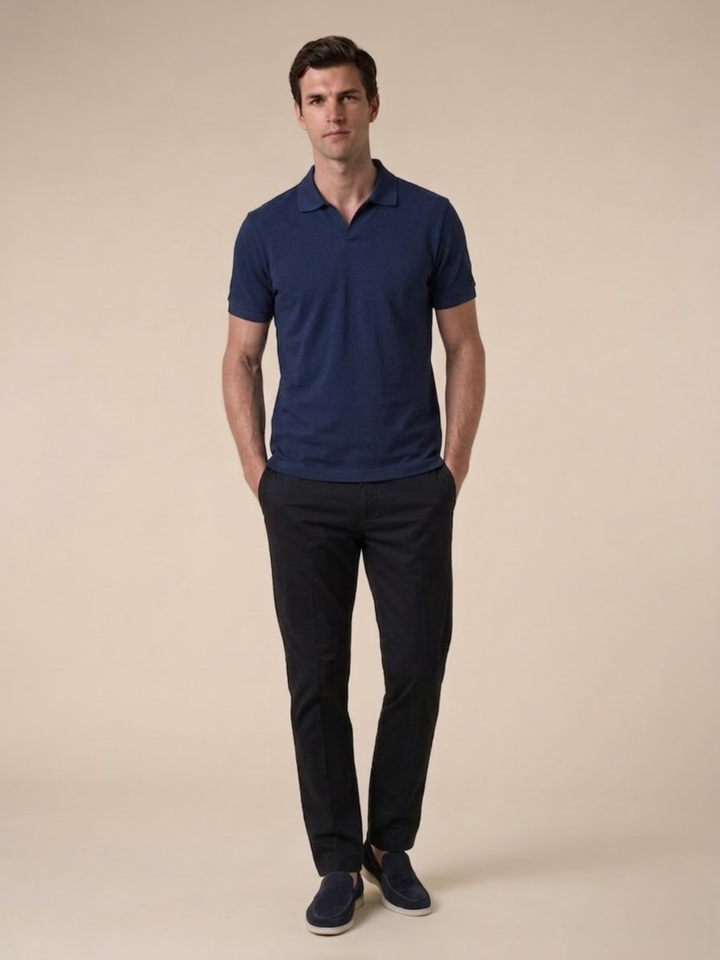 Men’s Short Sleeve Polo Soft Knit Comfortable Casual Wear