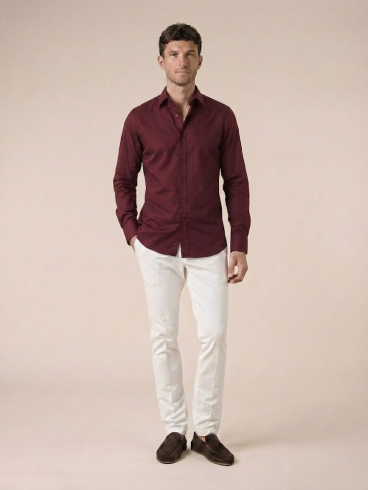 Men’s Premium Cotton Shirt Slim Fit Smart Casual Style