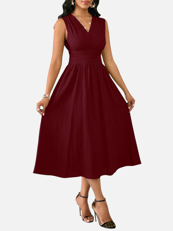 Midi Dress Women Sleeveless Summer Casual Vacation Outfit