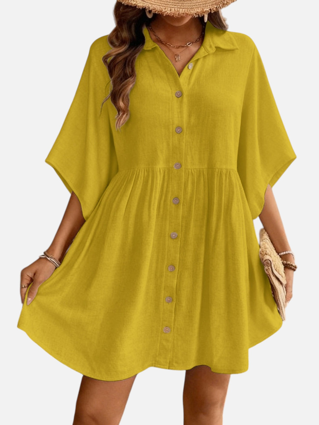 Women's Shirt Dress Cotton Loose Fit Beach Vacation Dress Women