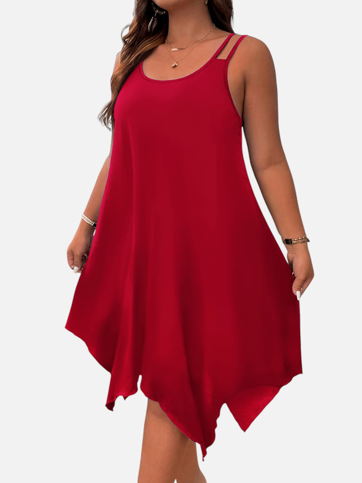 Plus Size Strapless Midi Dress for Wedding Guest Formal Events