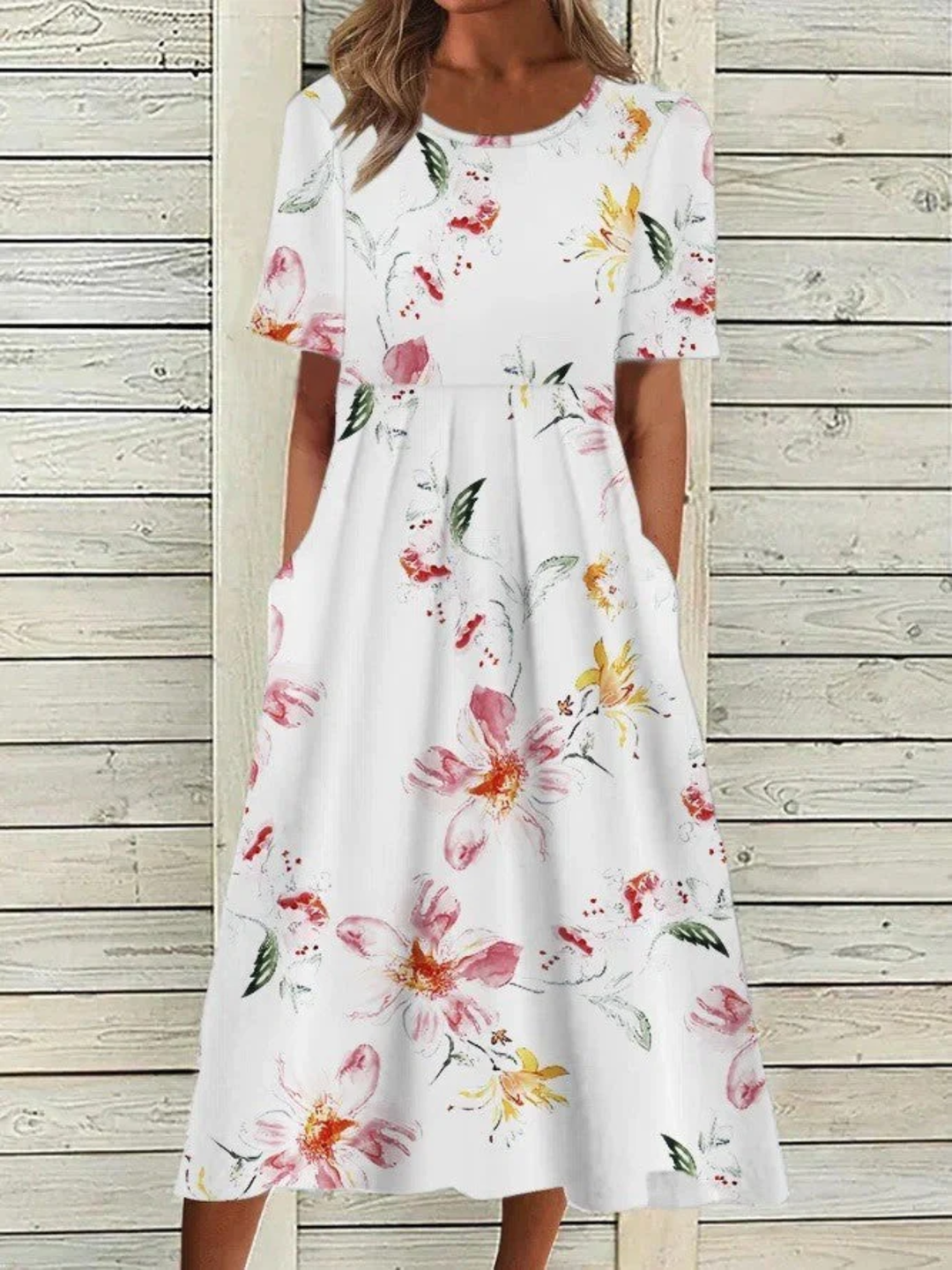 Women’s Floral Midi Dress Elegant Summer Dress
