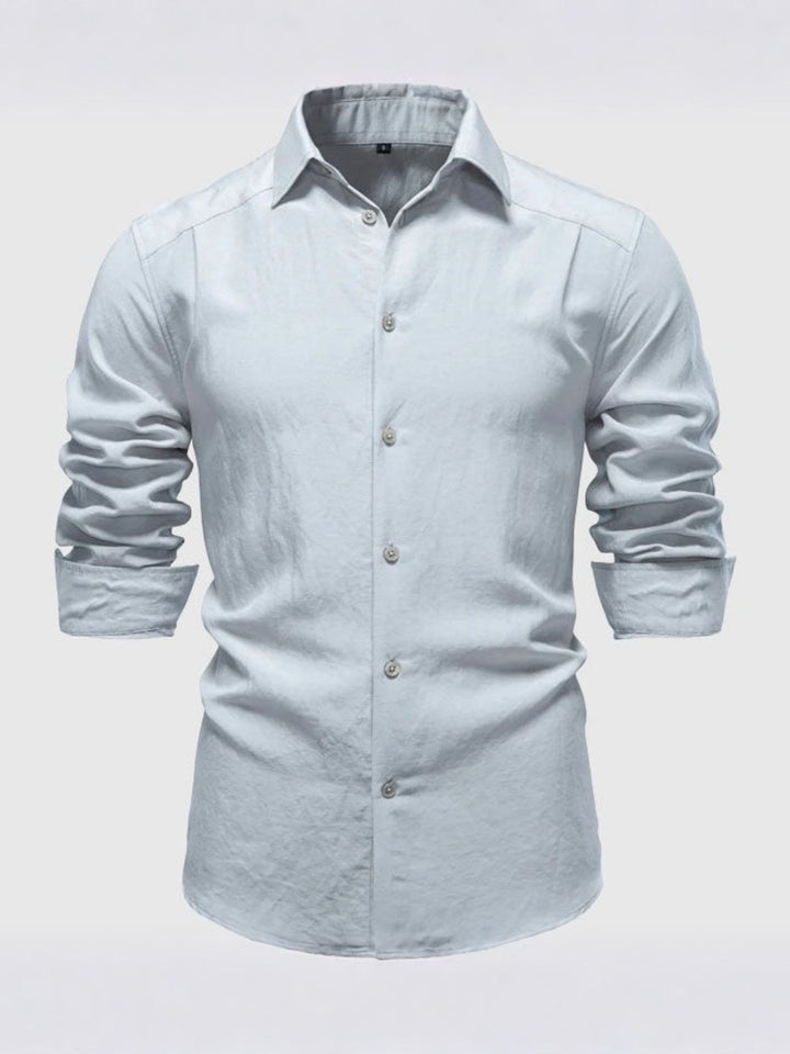 Shirt Men Long Sleeve Button Up for Office and Casual Wear