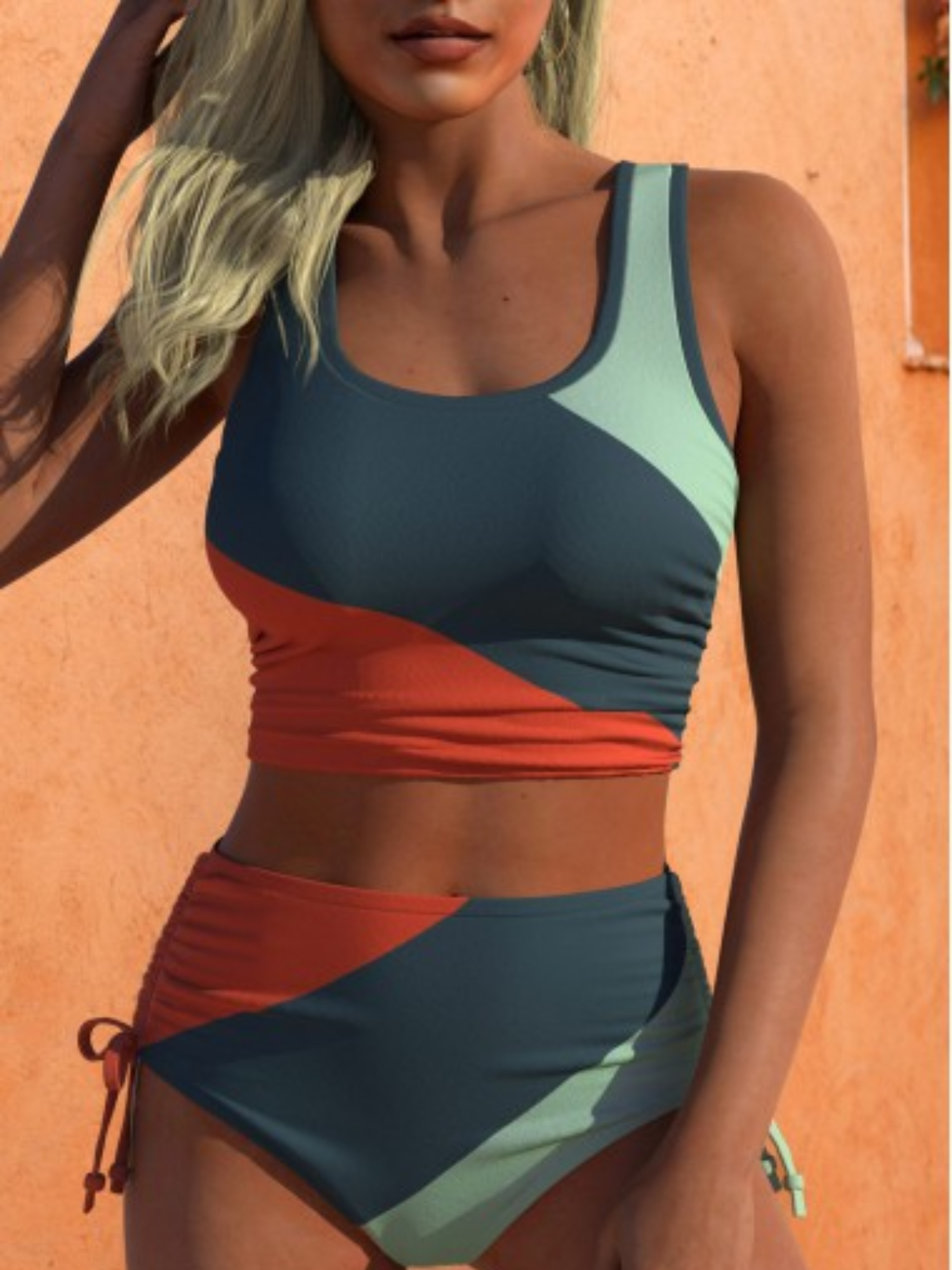 Bikini Set women high waisted black two piece swimwear for beach