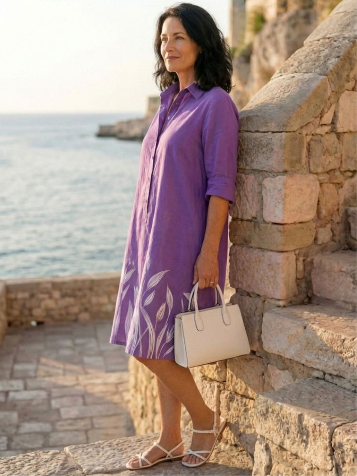 Relaxed Fit Midi Dress Women Easy Travel Summer Outfit