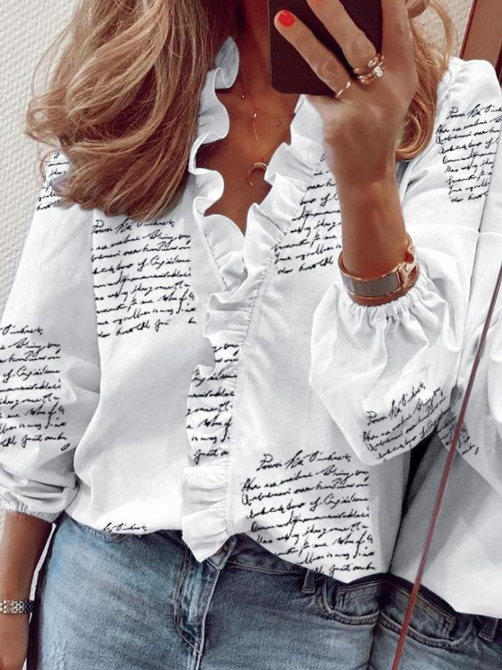 Blouse Soft Stretch V Neck Shirt for Daily Outfits Women