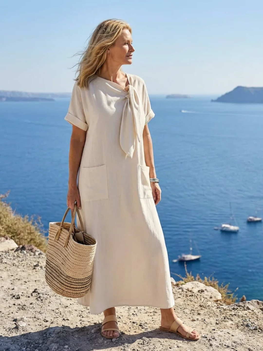 Women's maxi dress with pockets for everyday summer wear