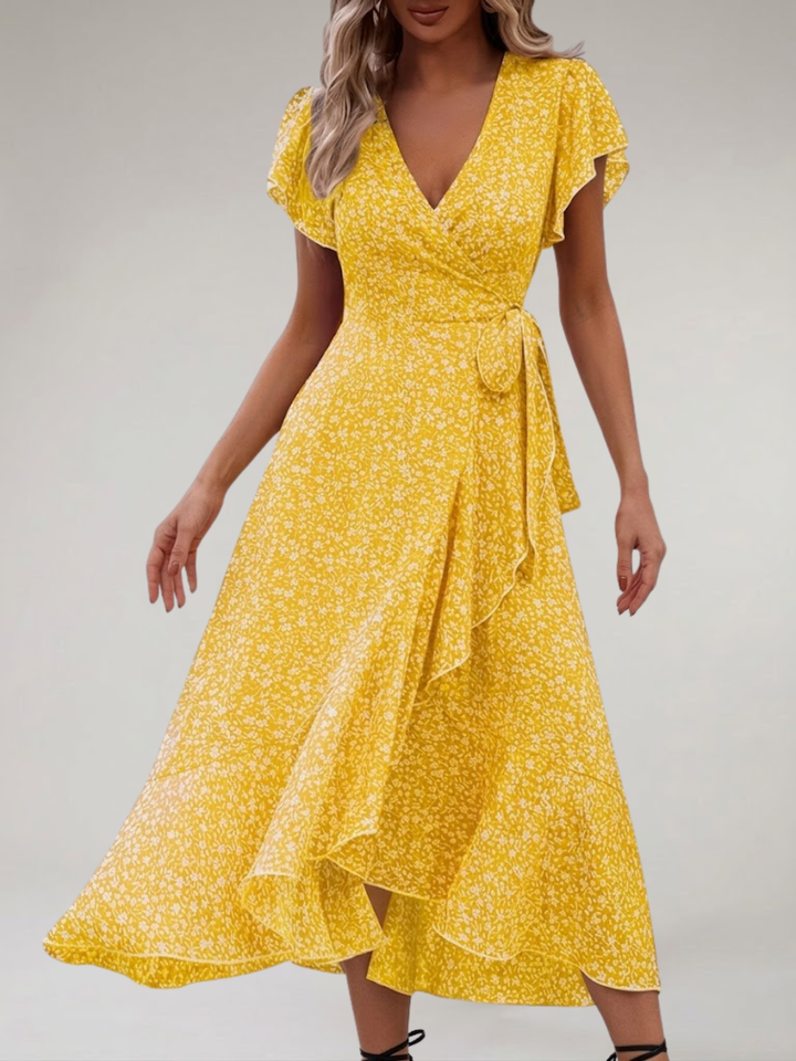 Women’s Short Sleeve Midi Dress Elegant Fit Everyday Use
