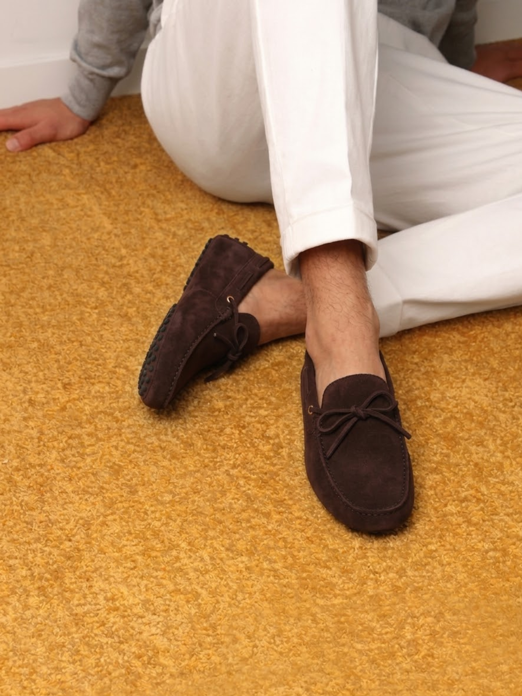 Men’s Suede Driving Shoes Soft Sole Comfortable Slip-On