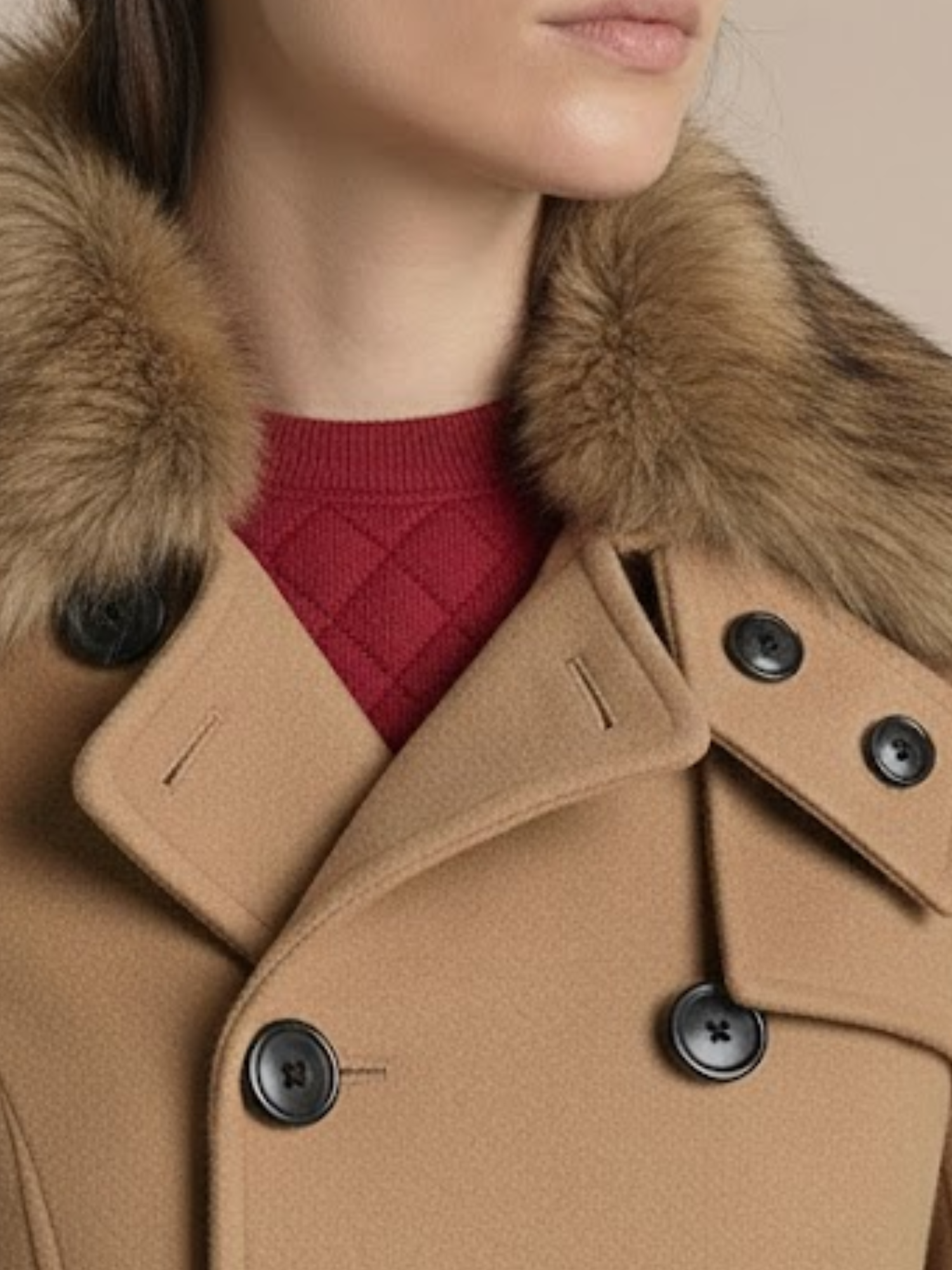 Aurevien | Women’s Belted Fur-Collar Coat – Heritage Wool