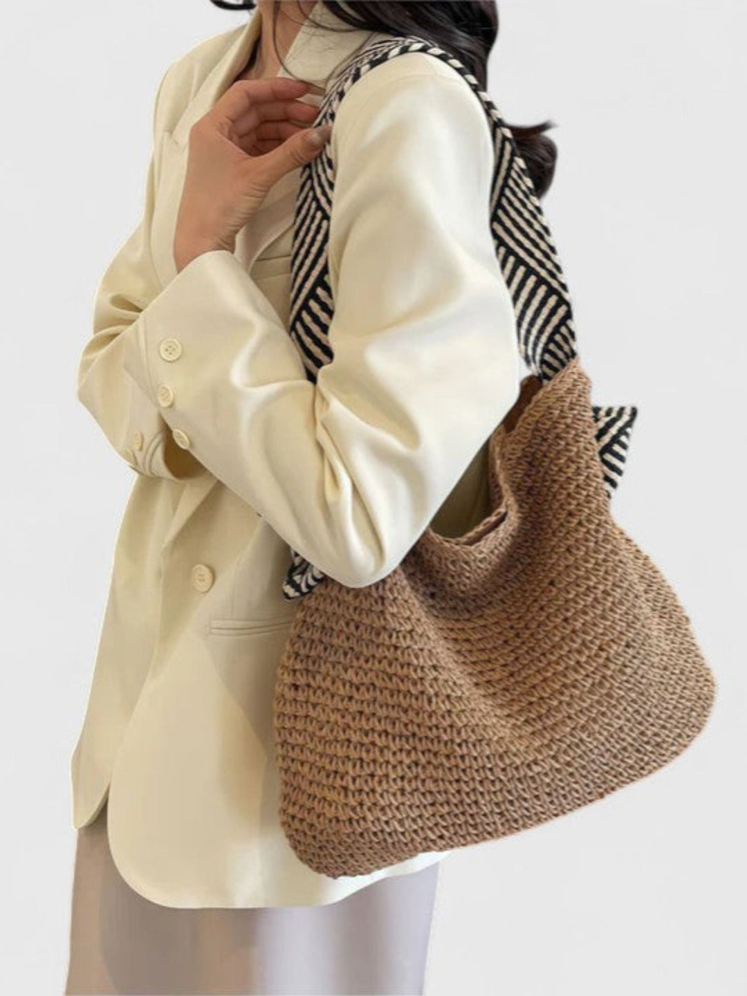 Women’s Boho Shoulder Bag Woven Crossbody Everyday Purse