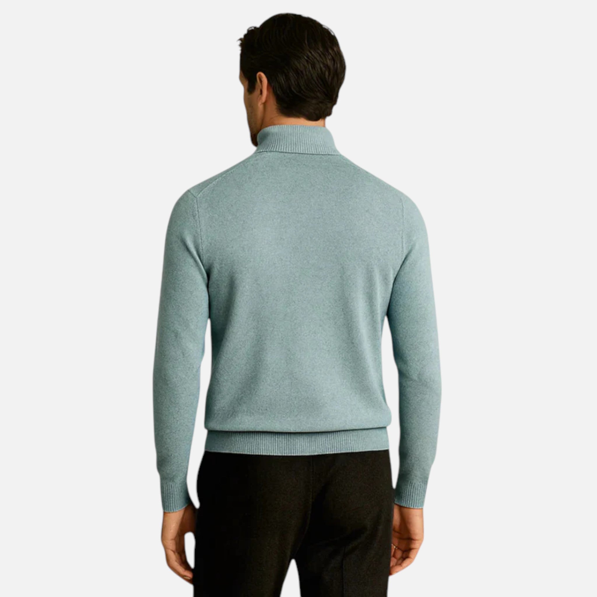 Aurevien | Men’s Fine Knit Turtleneck Jumper – Ivy League Elegance