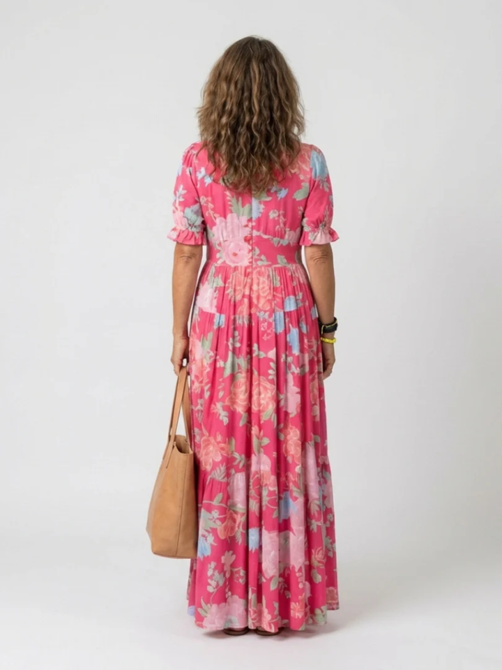 Women's Floral Midi Dress for Summer Events Casual Everyday Wear