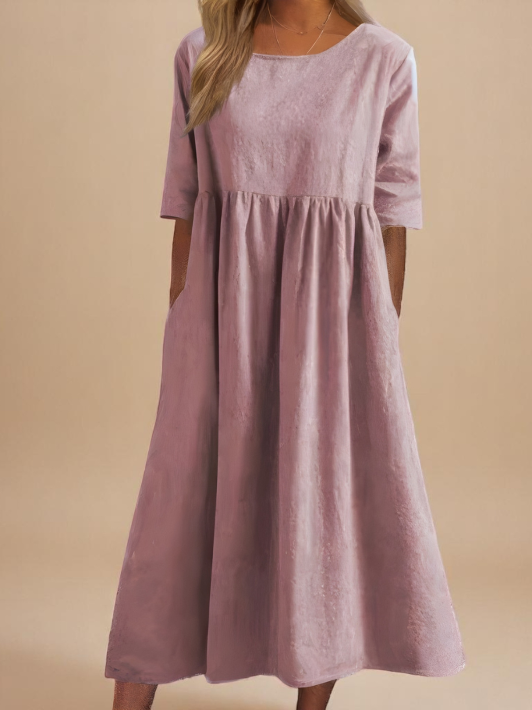 Dress Women Elegant Casual Midi Dress for Everyday Wear