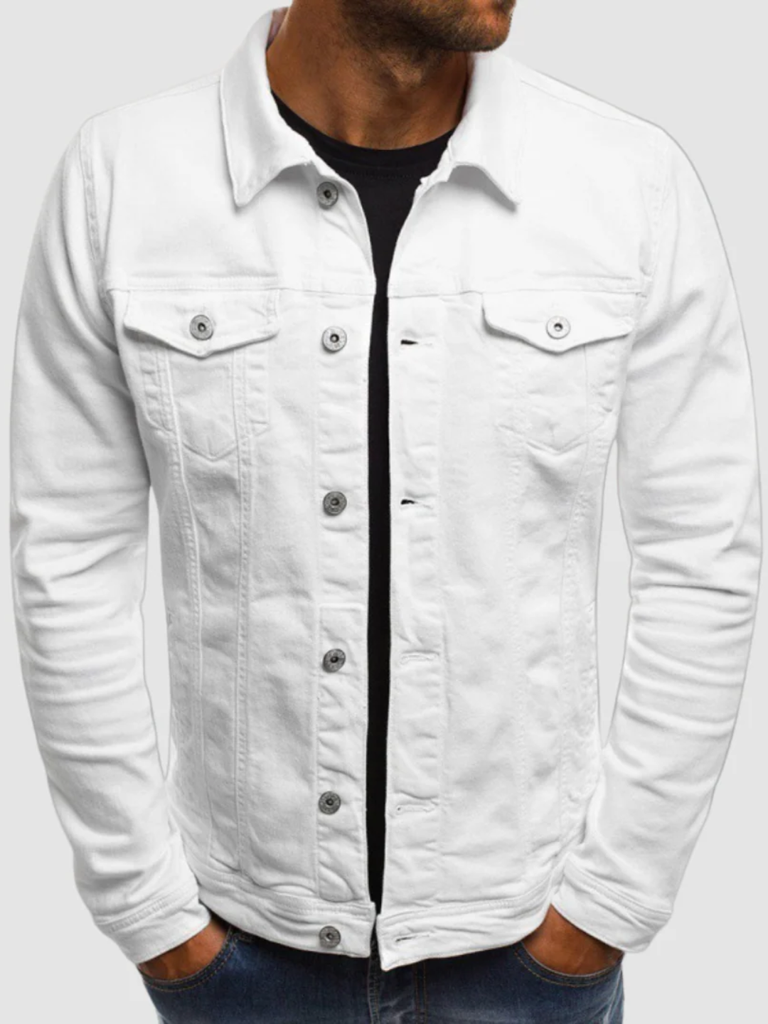 Men’s cotton jacket slim fit for everyday casual wear